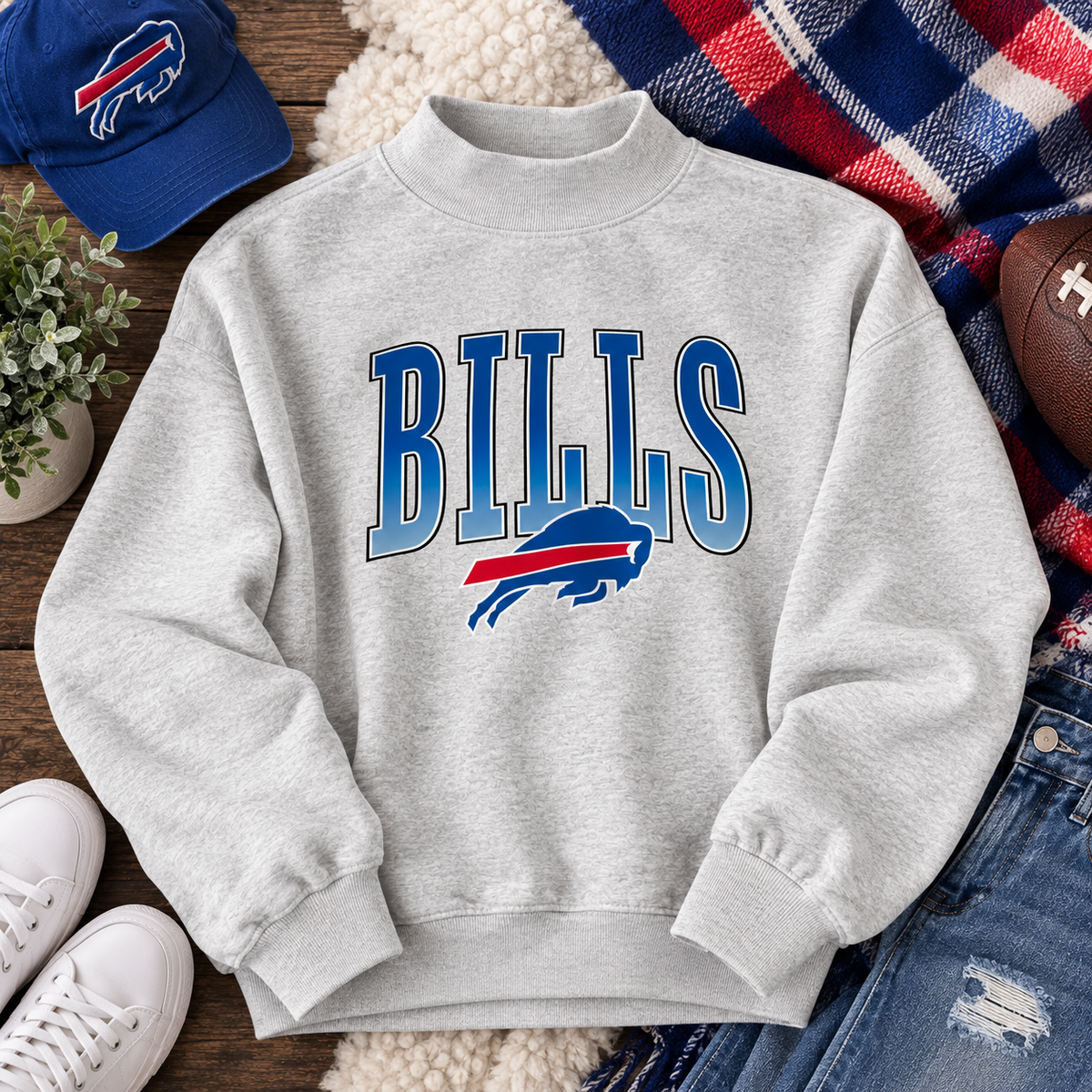 Buffalo Bills Mock neck Sweatshirt