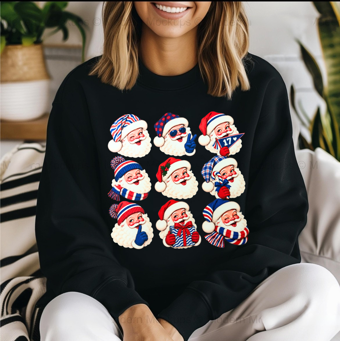 Buffalo Football Santa Shirt