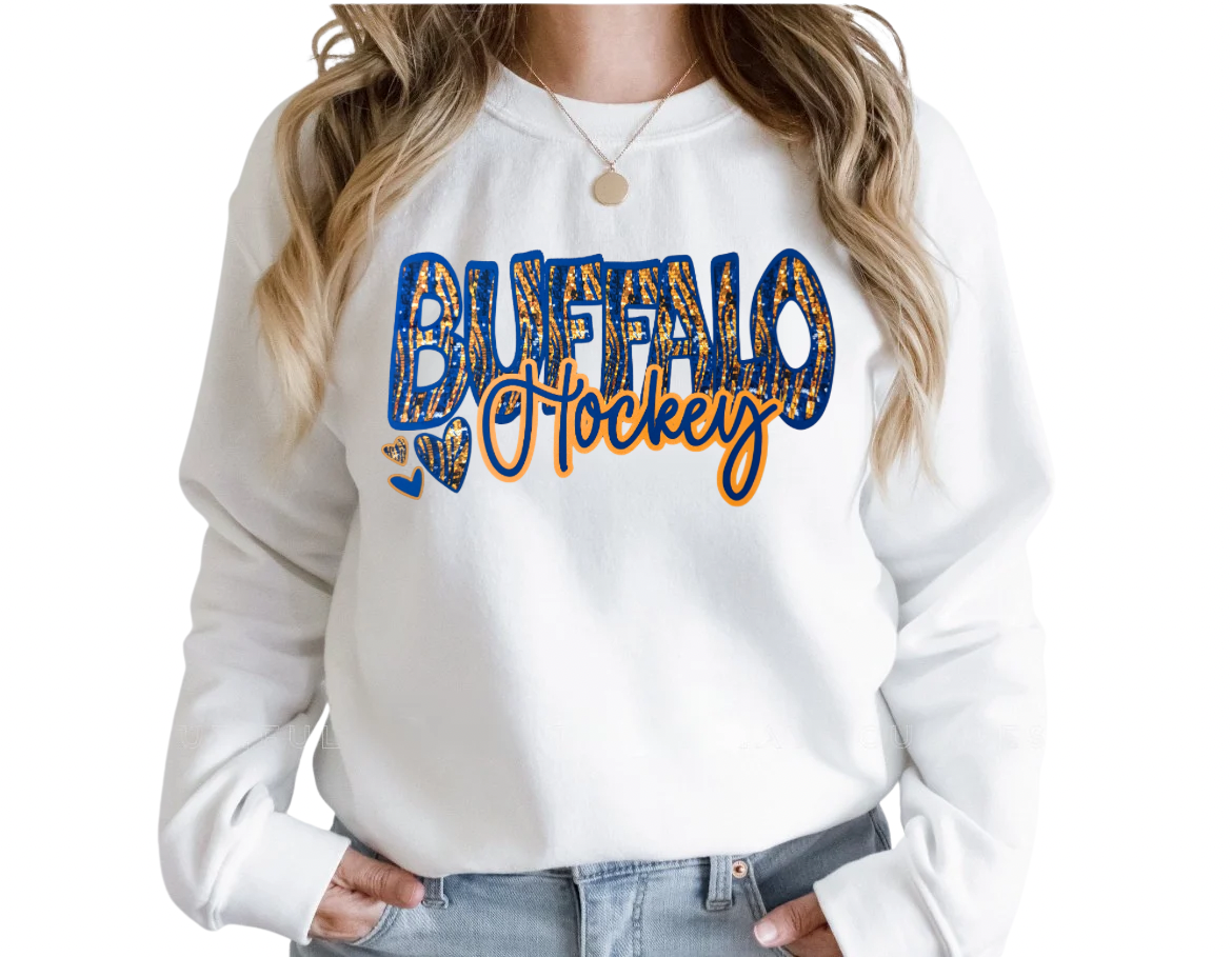 Buffalo Hockey Faux Sequin Shirt