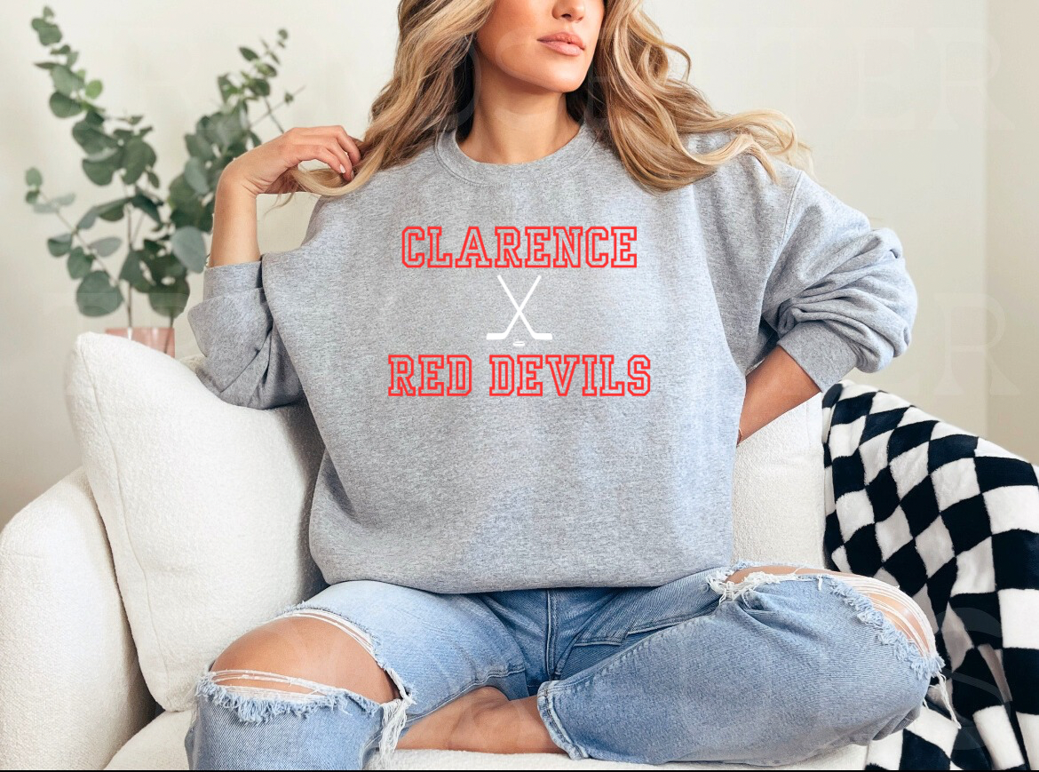 Clarence Red Devils Hockey Sweatshirt